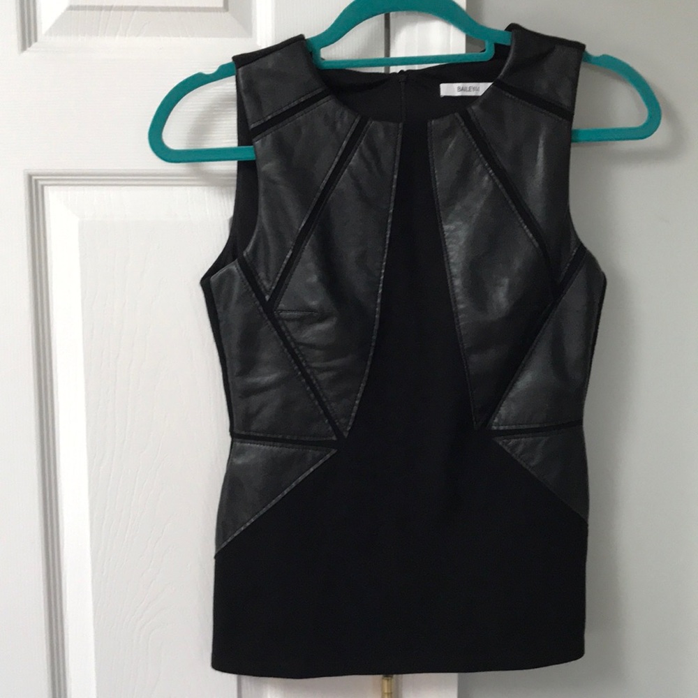 Bailey44 leather detail top